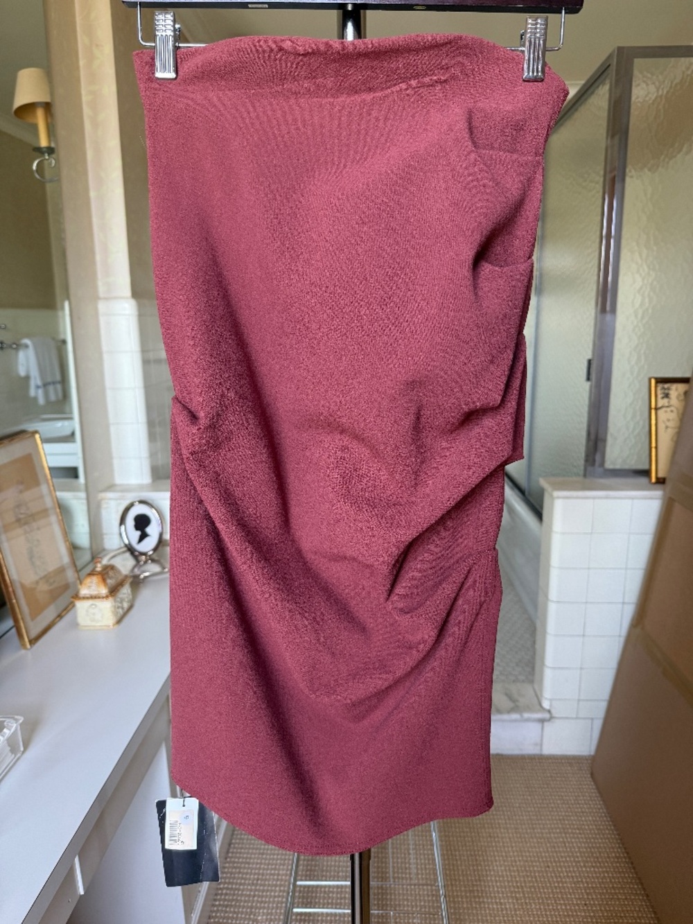 La Petite S*** Burgundy Sculptural Wool Dress – IT 42 | NWT**